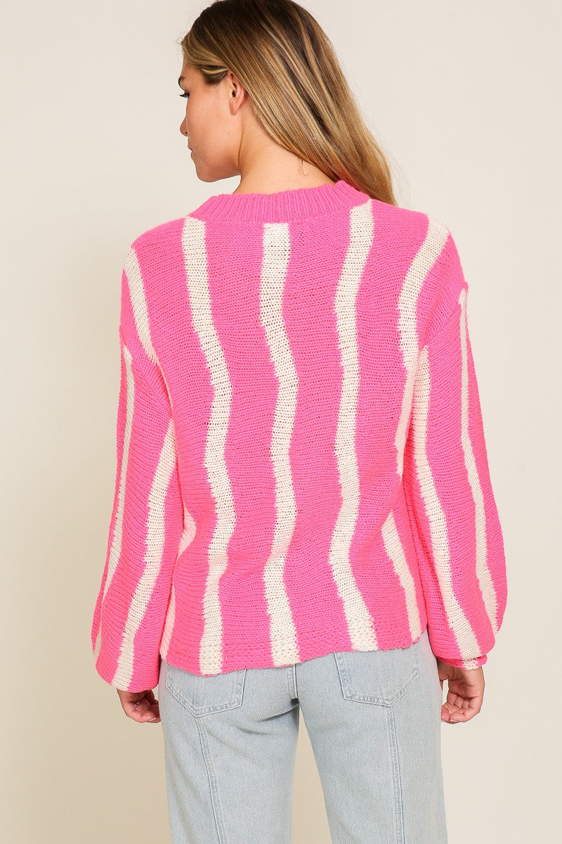 Electric Wave Knit Pullover