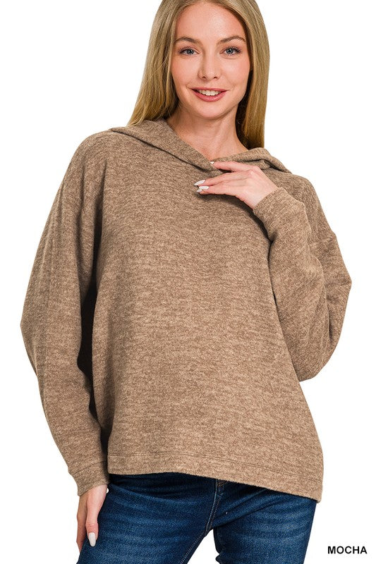 Hooded Brushed Sweater
