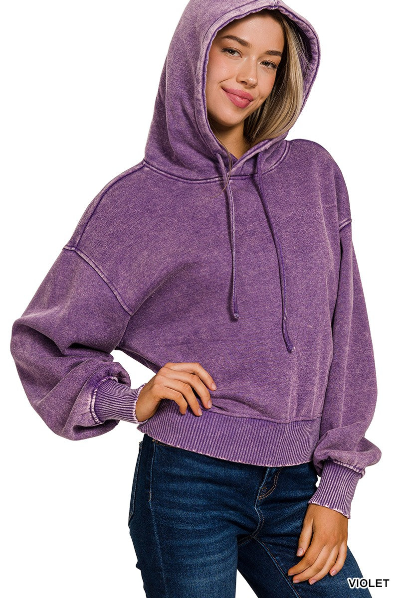 Light Wash Fleece Hoodie