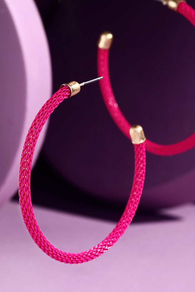 STEEL C HOOP EARRINGS