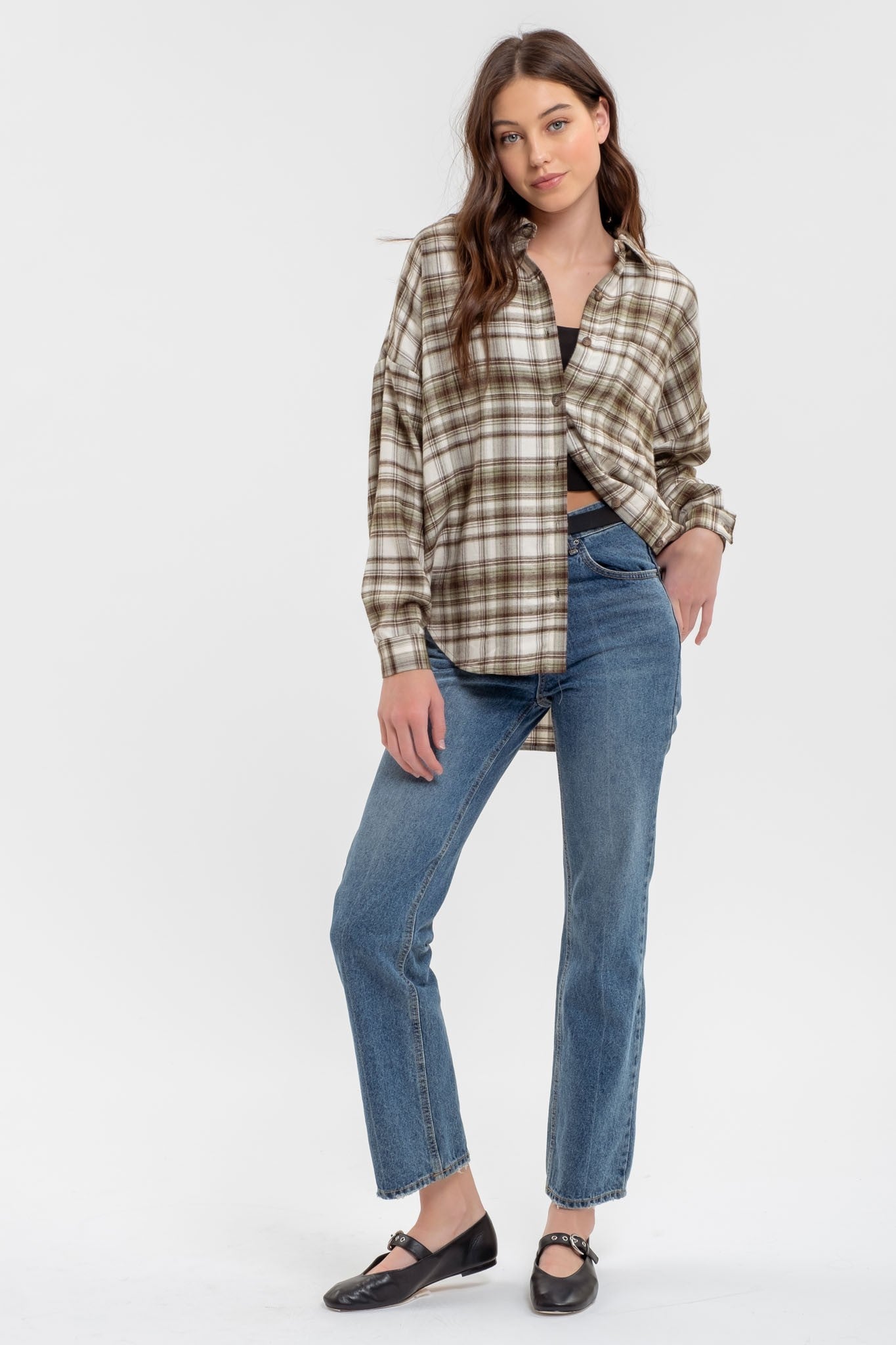 BUTTON DOWN PLAID FLANNEL