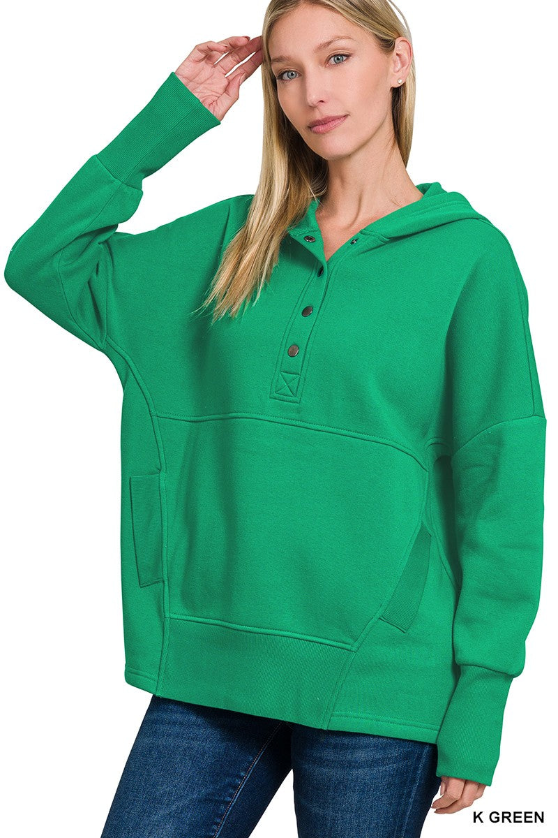 Fleece Half-Button Sweatshirt