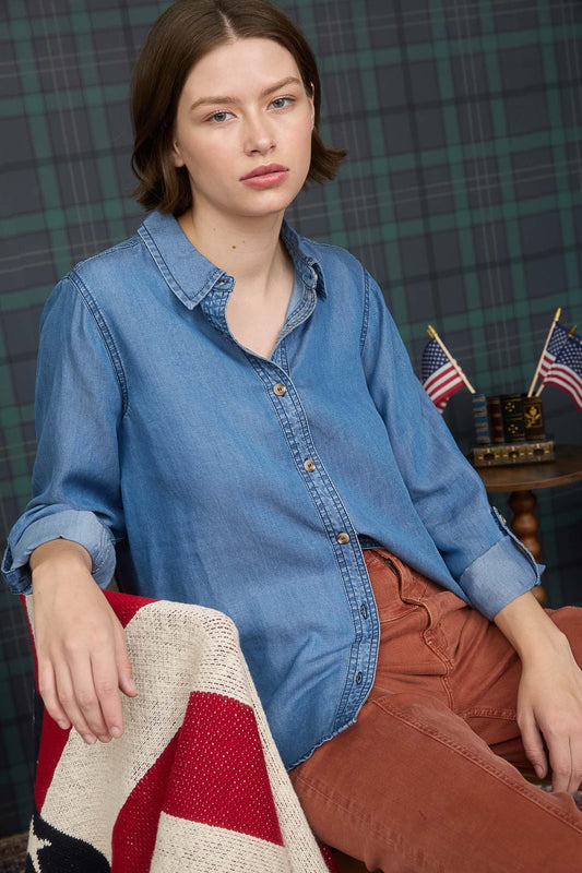 Chambray Button Down Shirt