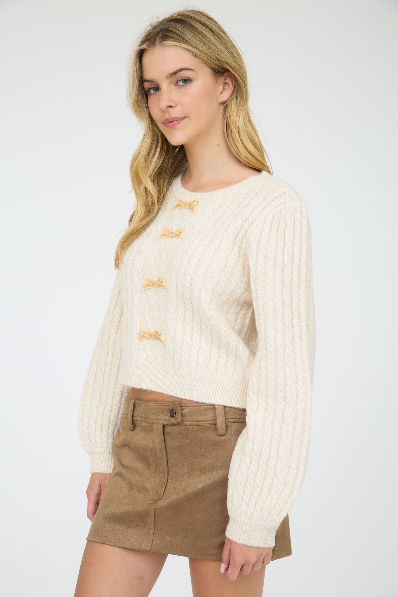 Bow Front Sweater