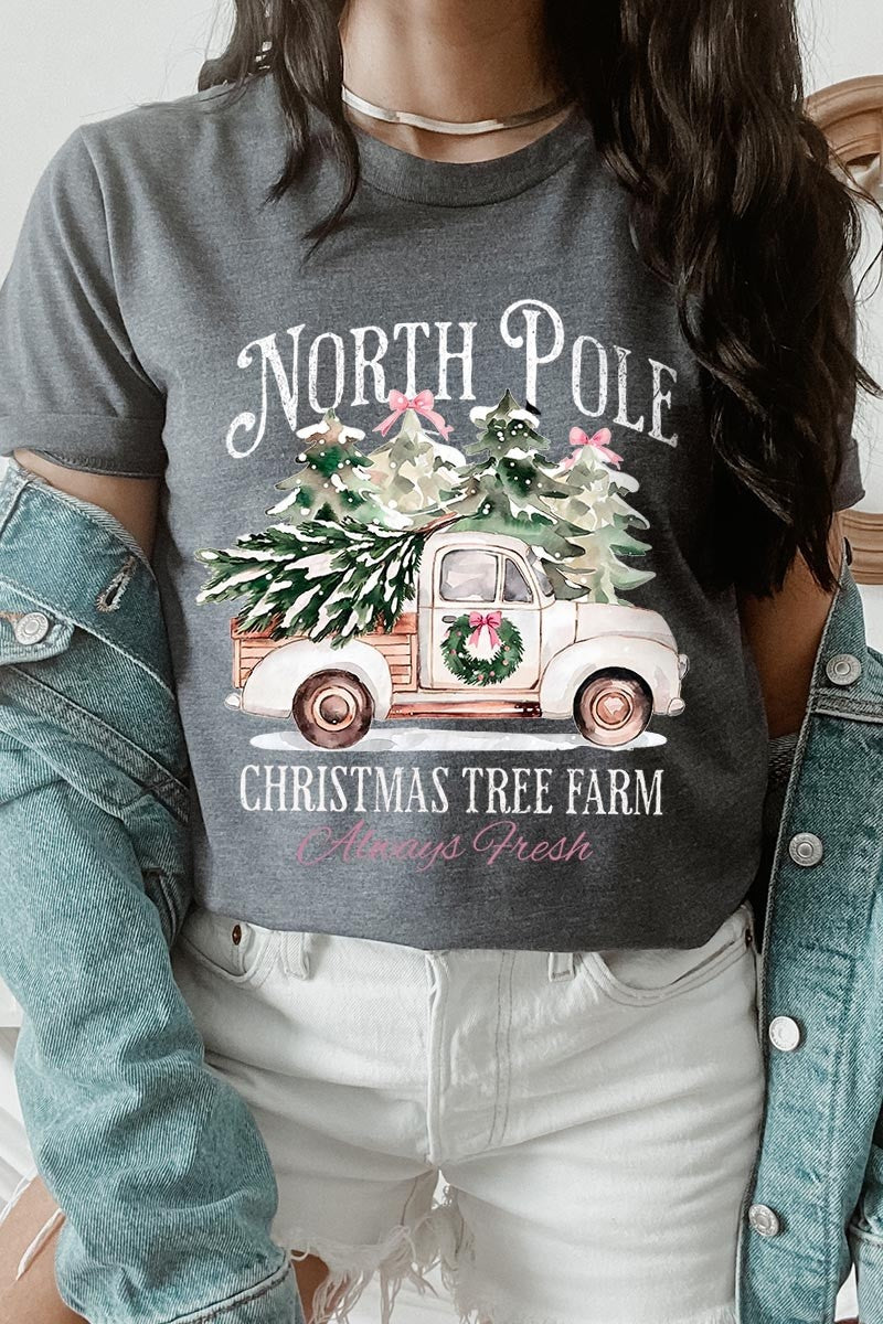 North Pole Christmas Graphic Tee