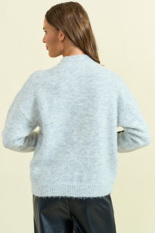 Heather Floral Sweater