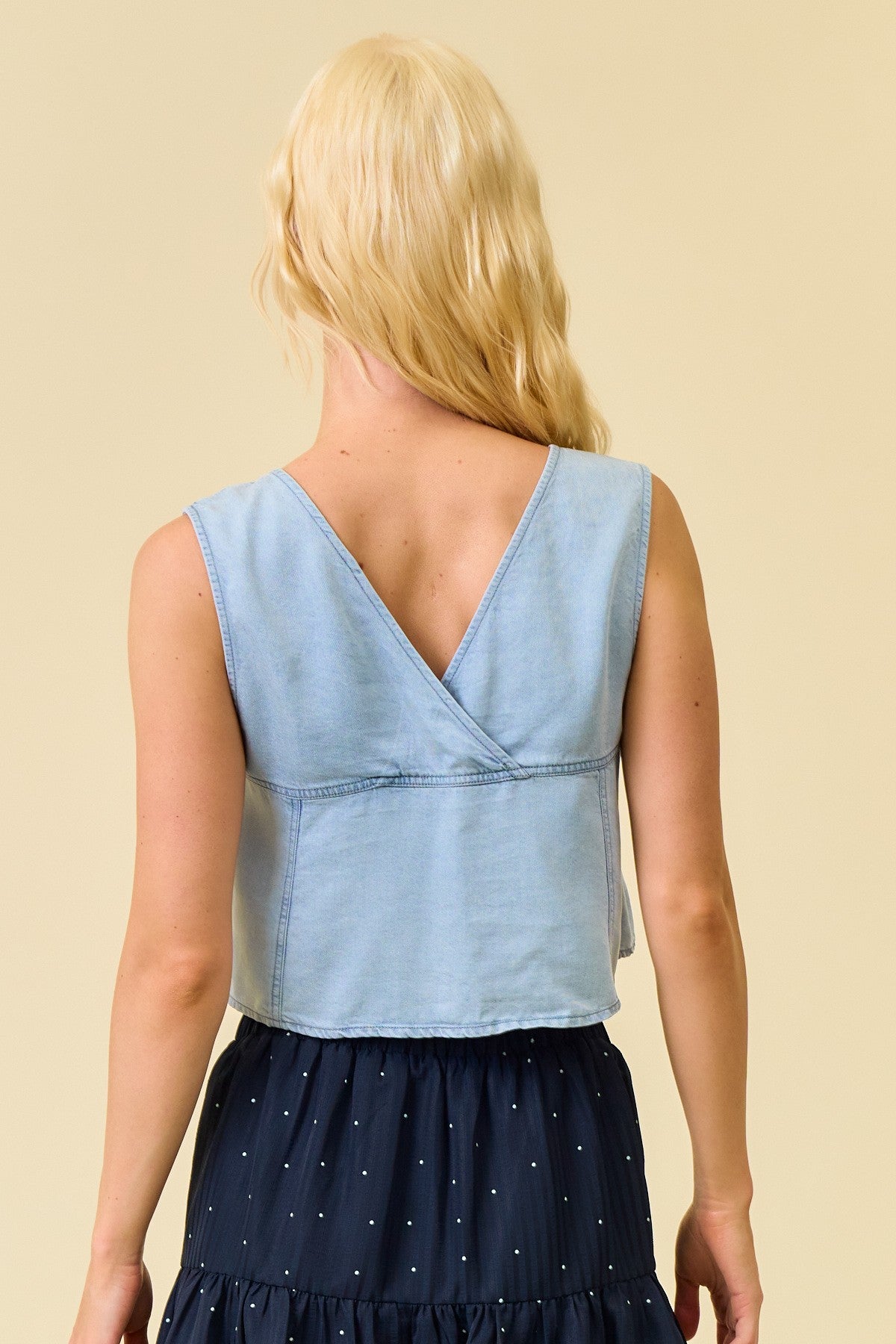 Denim Vest Top