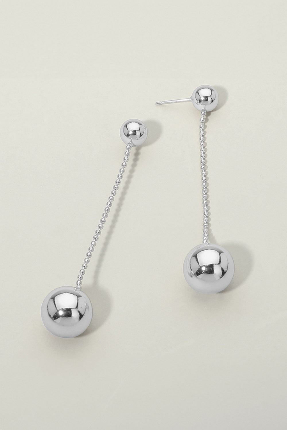 Metal Ball Drop Earrings