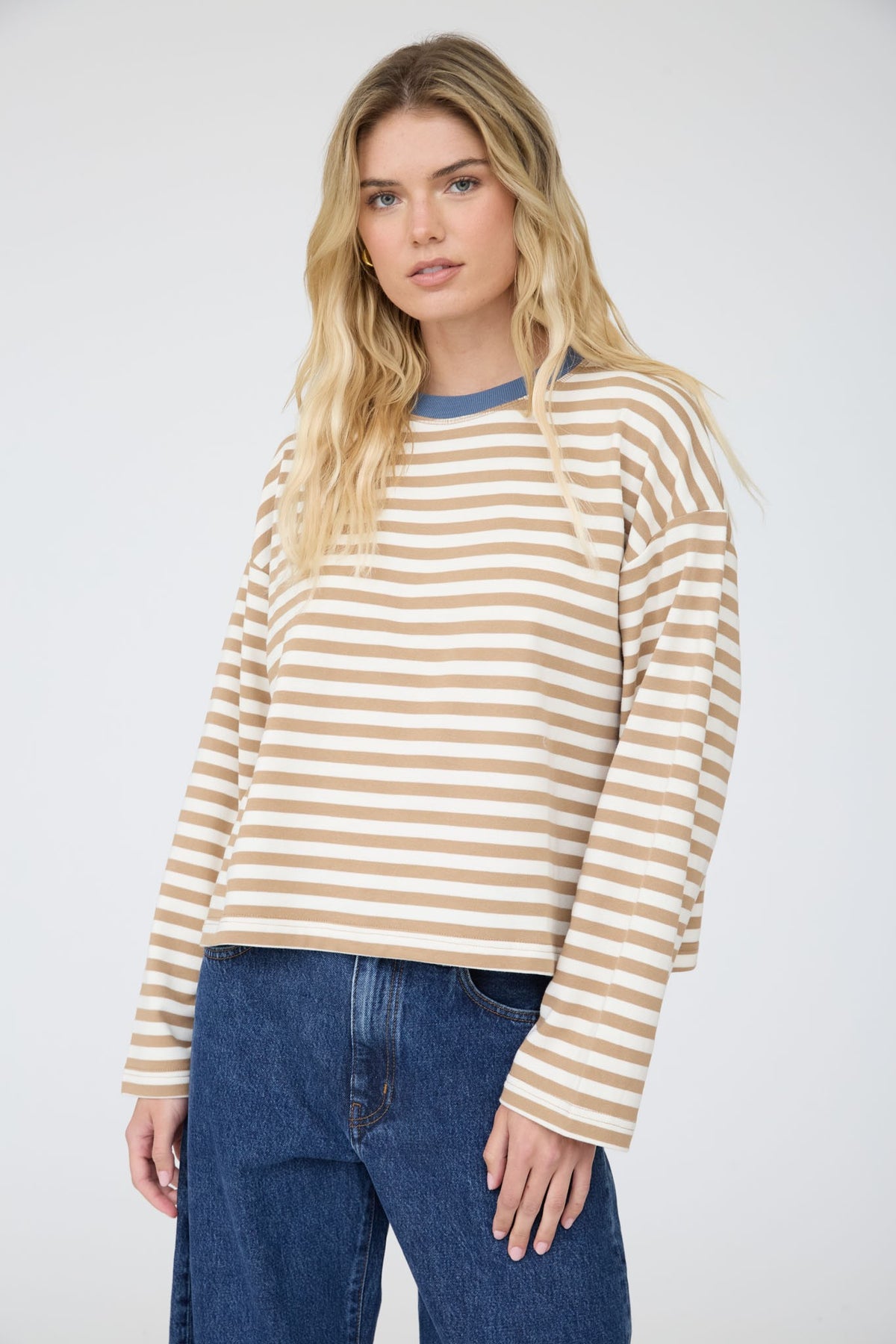 Color Block Boxy Knit Top