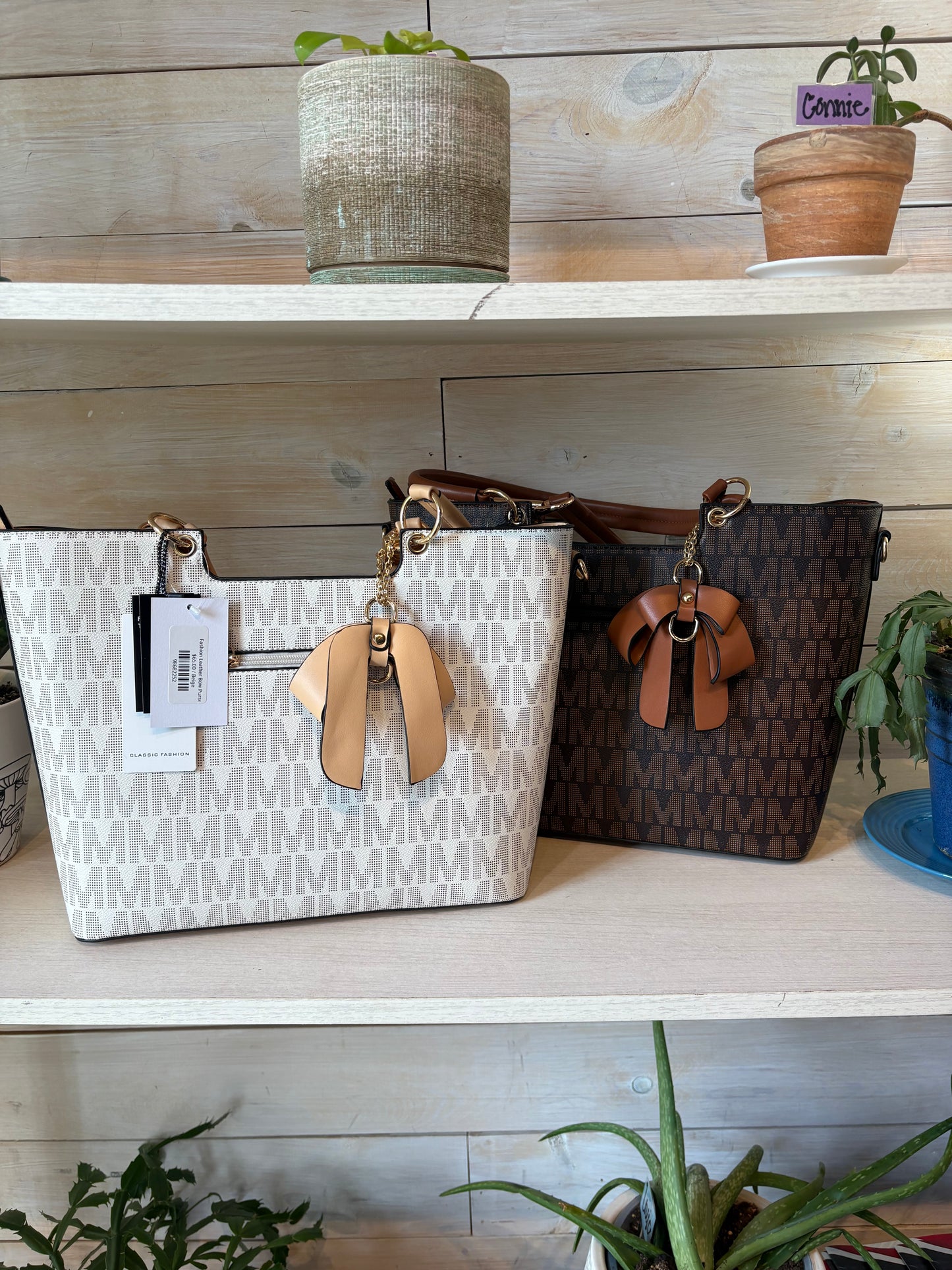 Fashion Leather Bow Purse