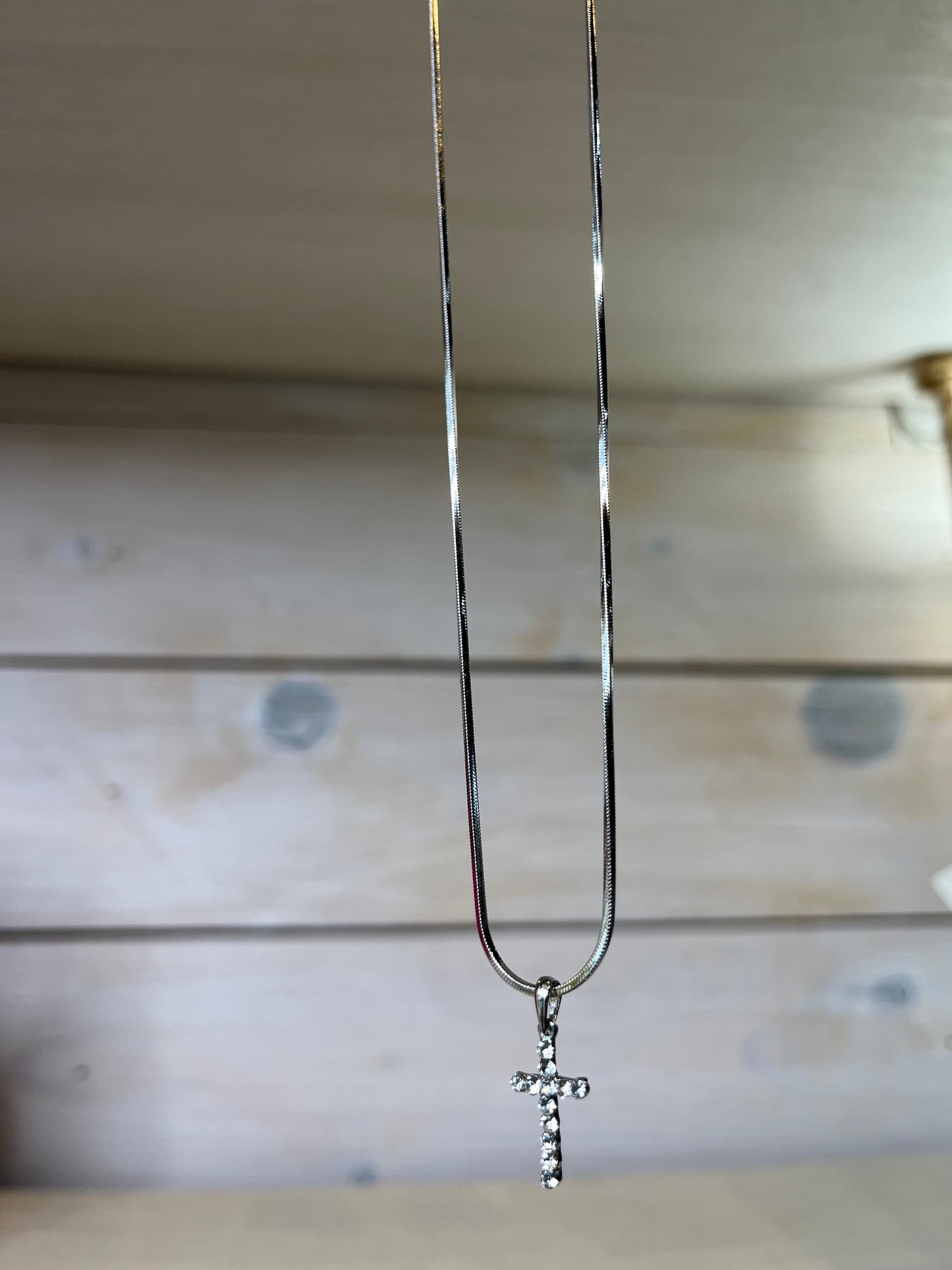 Rhinestone Cross Necklace