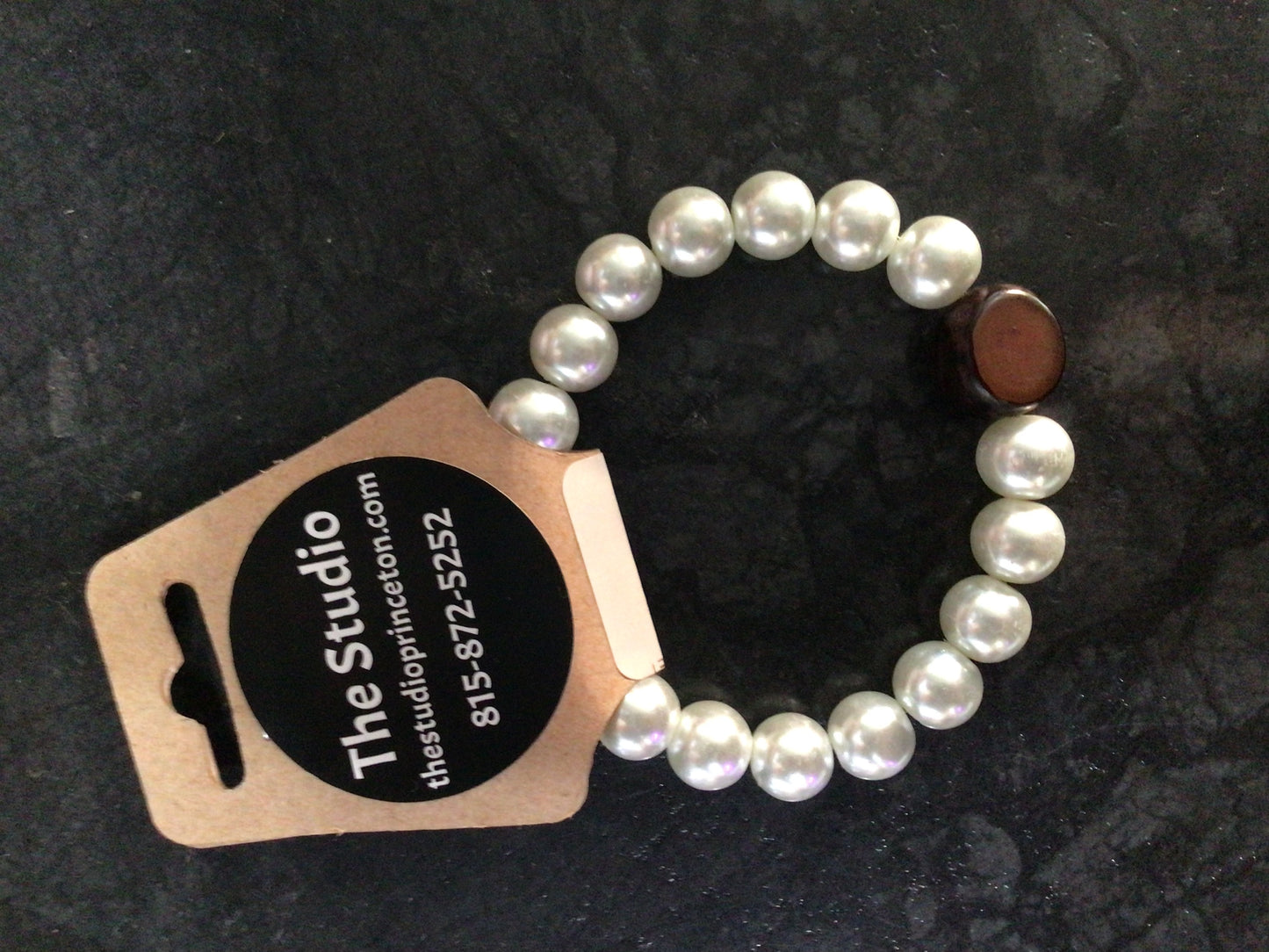 PEARL WITH BROWN ACCENT BRACELET