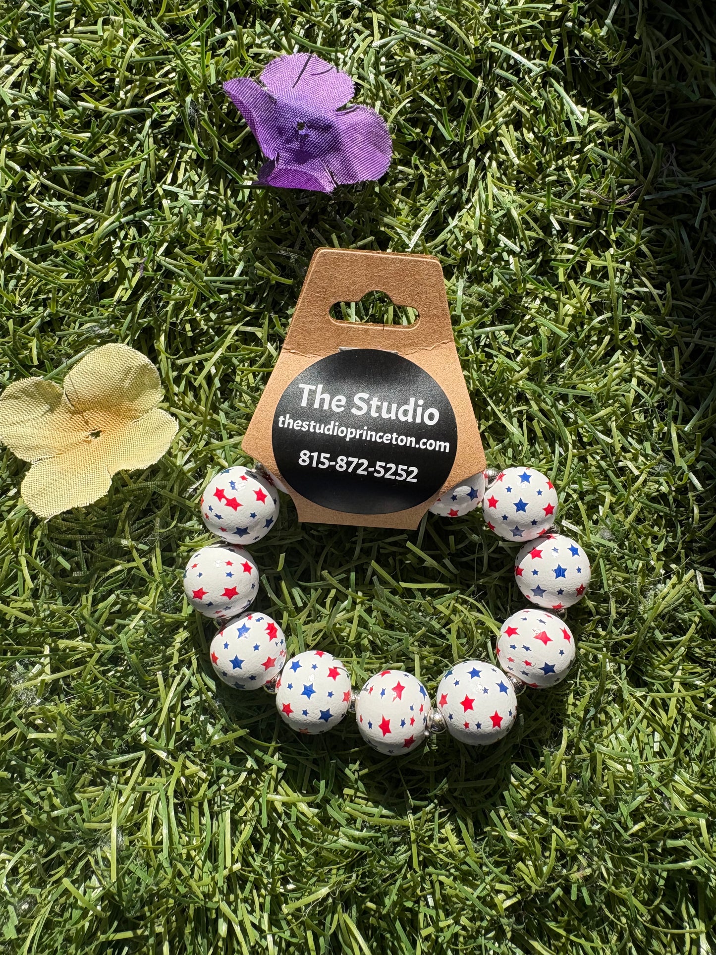 Star Print Beaded Bracelet