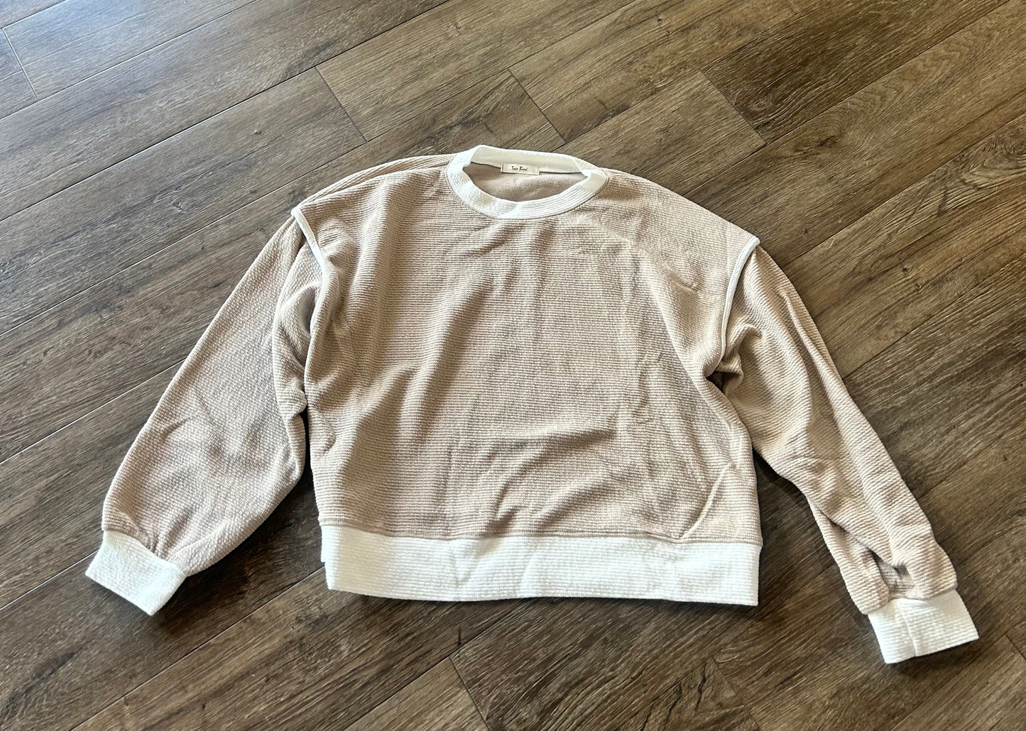 Round Neck Knit Top with Detailed Bottom