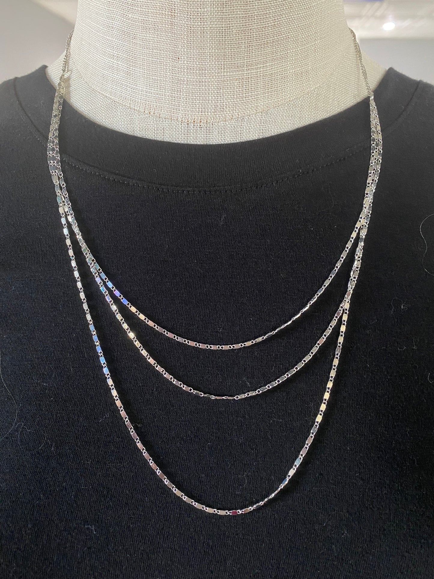 Long Tiered Chain Necklace