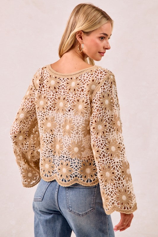 Flower Knit Top