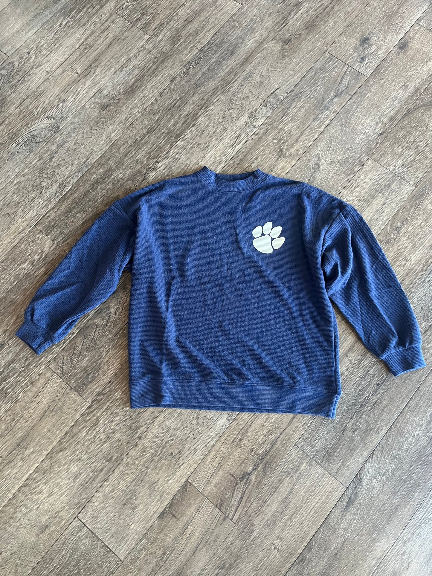Paw Print Knit Sweatshirt