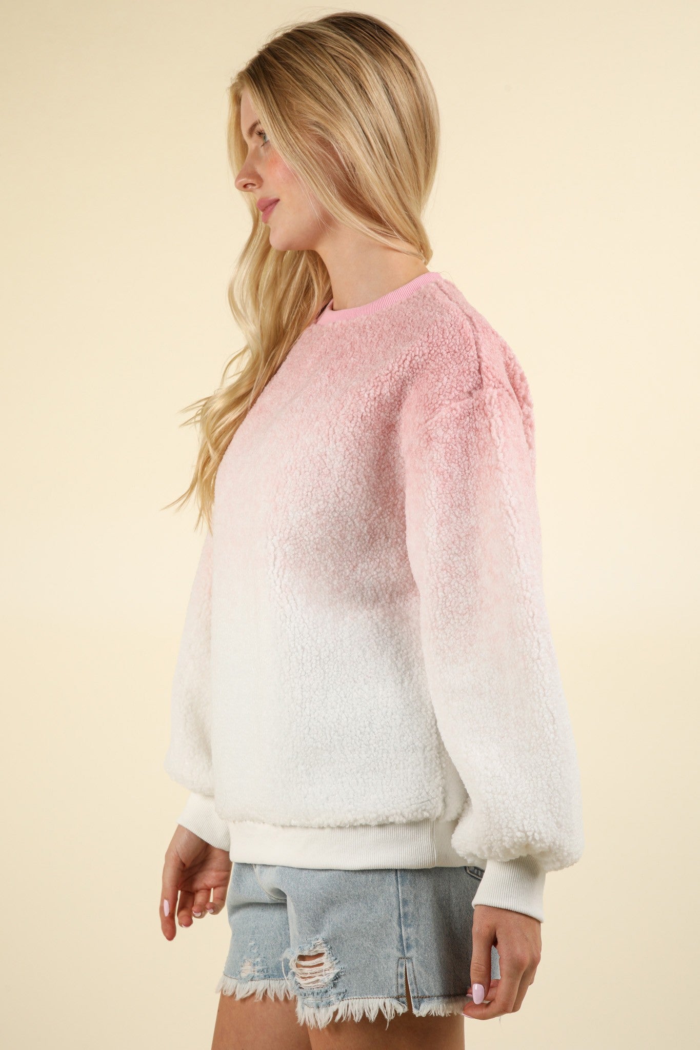 FLEECE OMBRE SWEATER