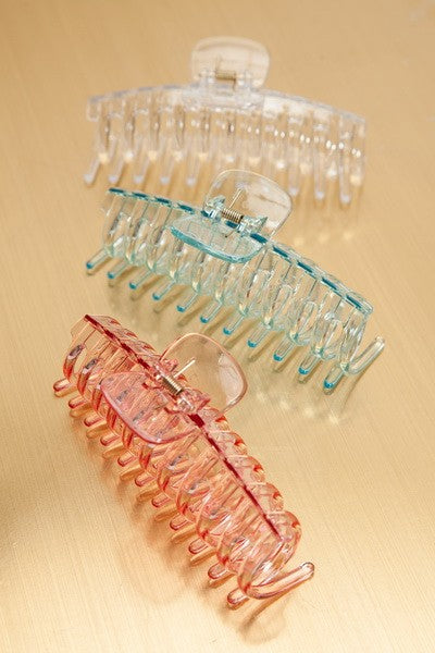 GIANT TRANSLUCENT HAIR CLIPS