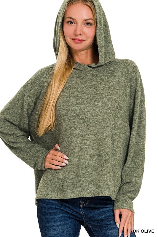 Hooded Brushed Sweater