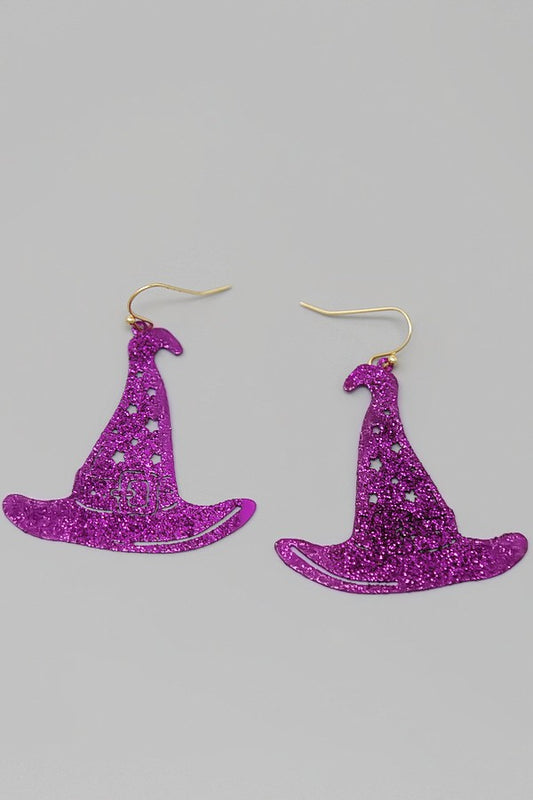 HALLOWEEN WITCH HAT EARRINGS