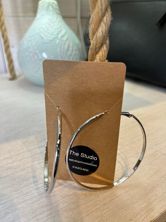 Large Silver Hoops
