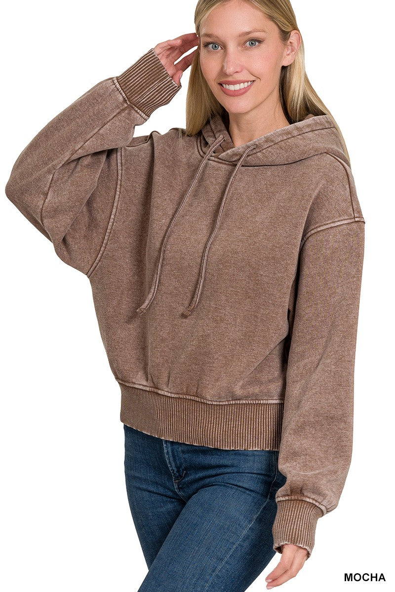 Light Wash Fleece Hoodie