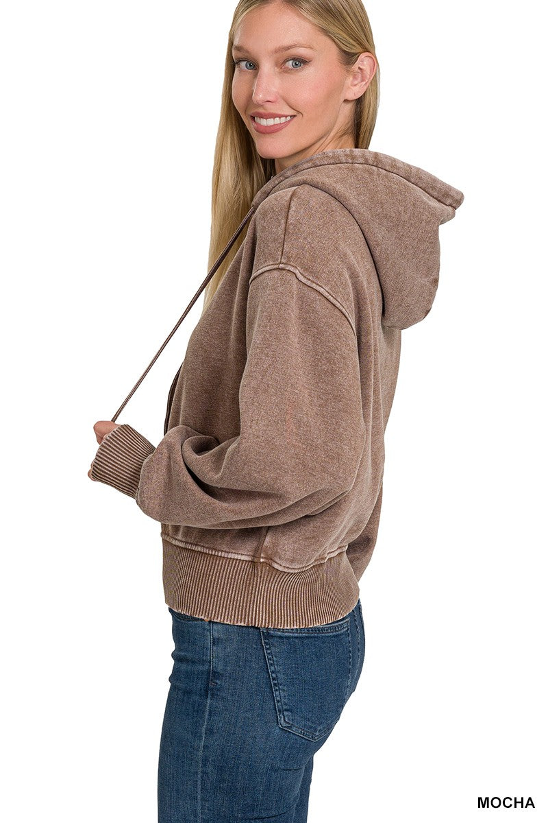 Light Wash Fleece Hoodie