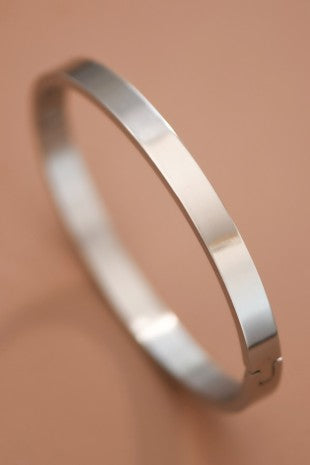 Tarnish-resistant Stainless Steel Bangles -2pc