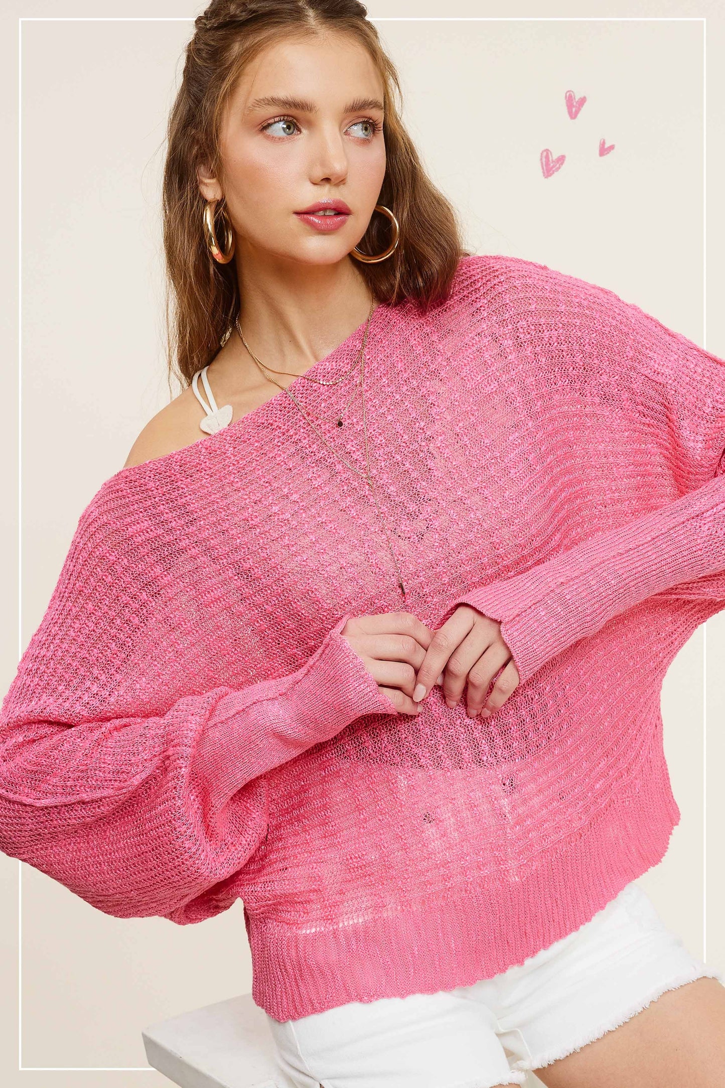 Lightweight Dolman Sleeve Summer Sweater