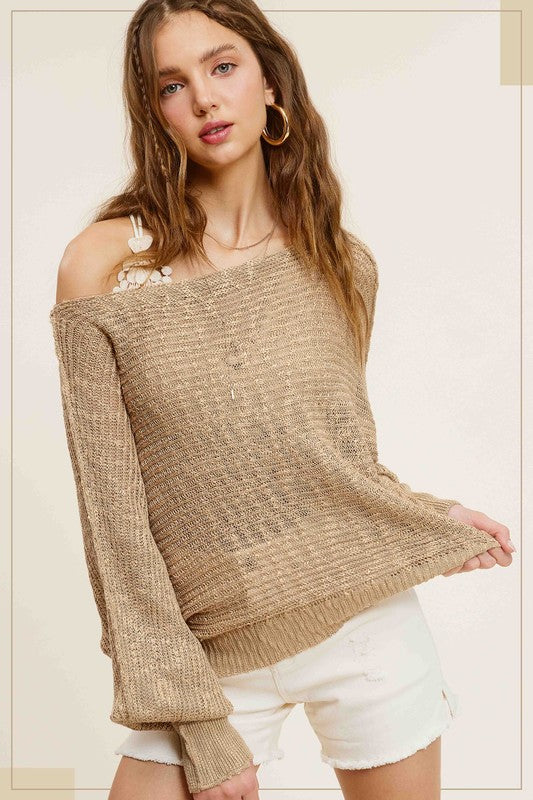 Lightweight Dolman Sleeve Summer Sweater