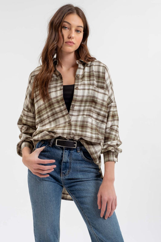 BUTTON DOWN PLAID FLANNEL