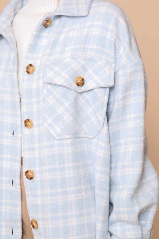Plaid Print Shacket
