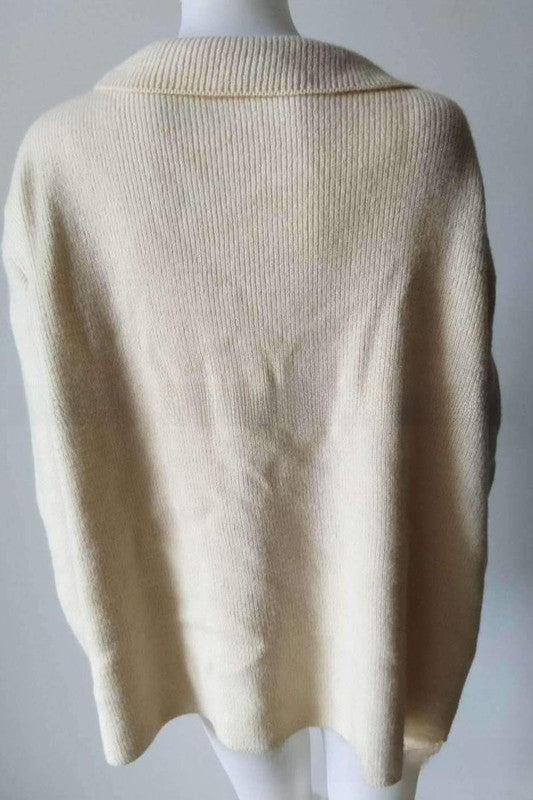 KNITTED CARDIGAN SWEATER WITH POCKET