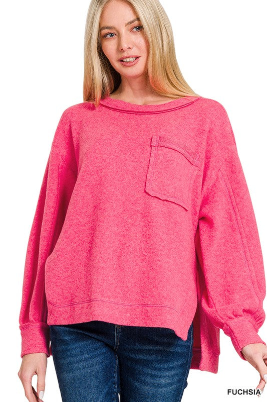 Brushed Round Neck Sweater