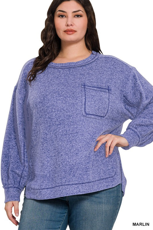 Brushed Round Neck Sweater