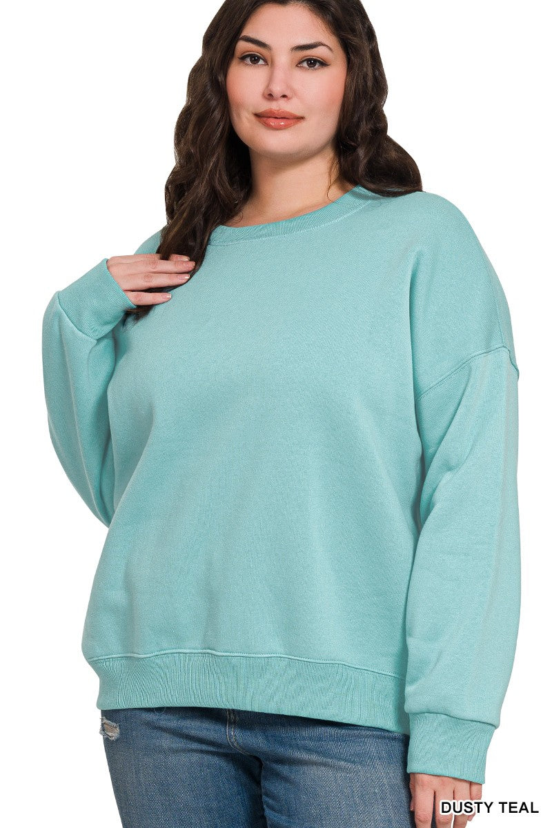 Fleece Drop Shoulder Sweatshirt