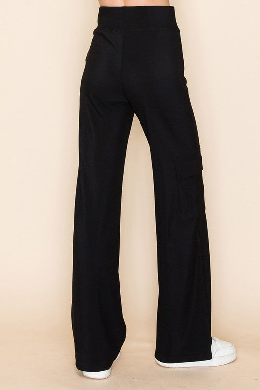 High Waisted Solid Knit Pants