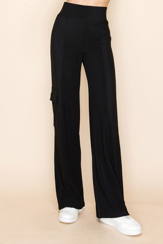 High Waisted Solid Knit Pants