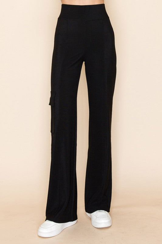 High Waisted Solid Knit Pants