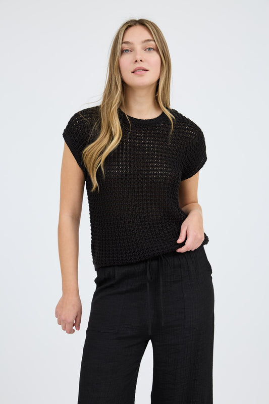 Crochet Knit Sweater Top