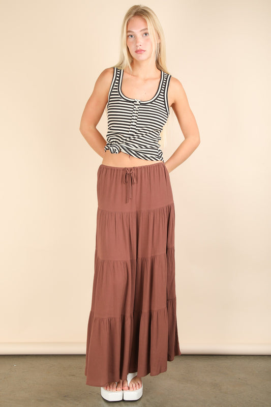Striped Button Down Tank Top