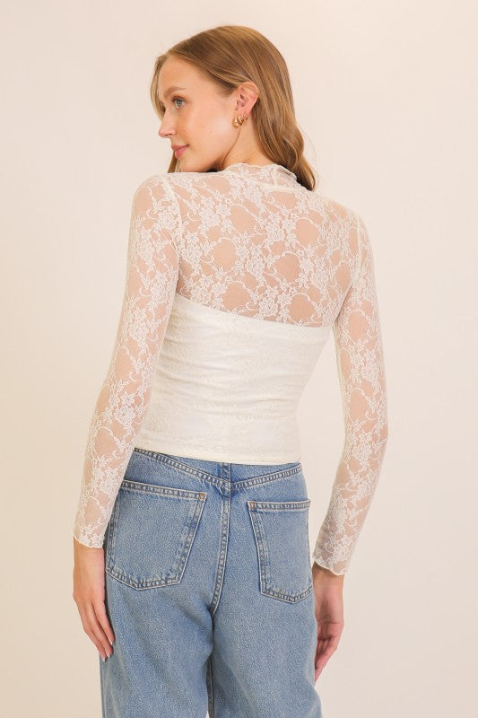 Me Lace High Neck Top