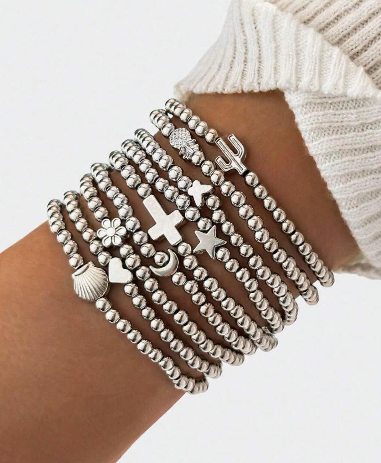 Silver Bracelet Set