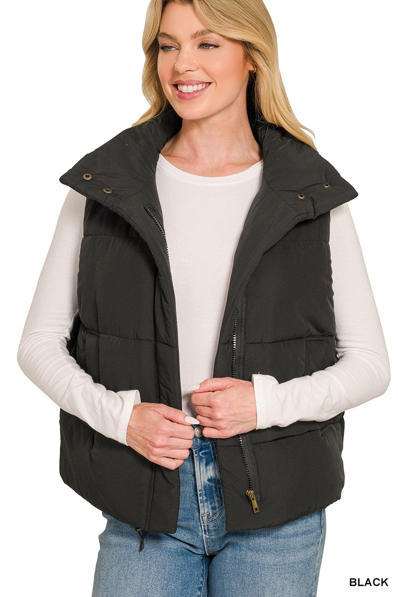 High Neck Puffer Vest