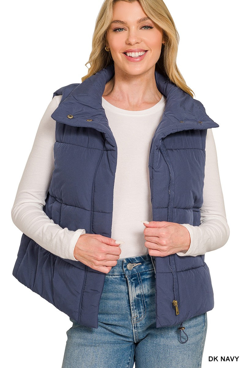 High Neck Puffer Vest