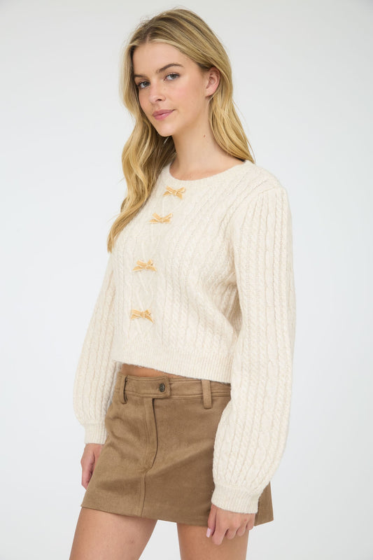 Bow Front Sweater