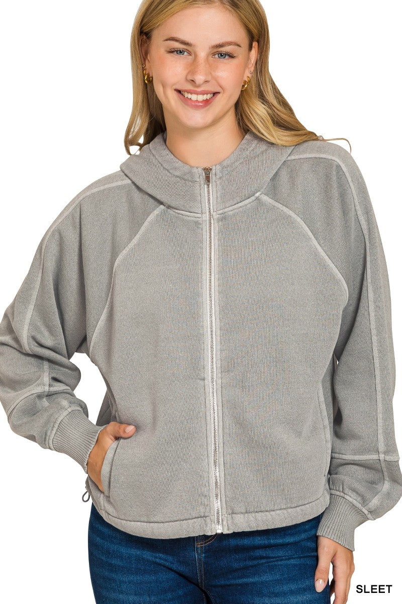 Sleet Zip Up Hoodie W Pockets