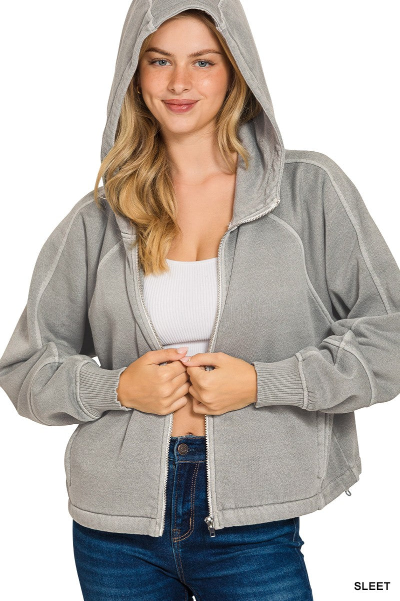 Sleet Zip Up Hoodie W Pockets