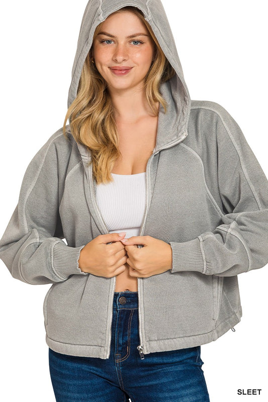 Sleet Zip Up Hoodie W Pockets